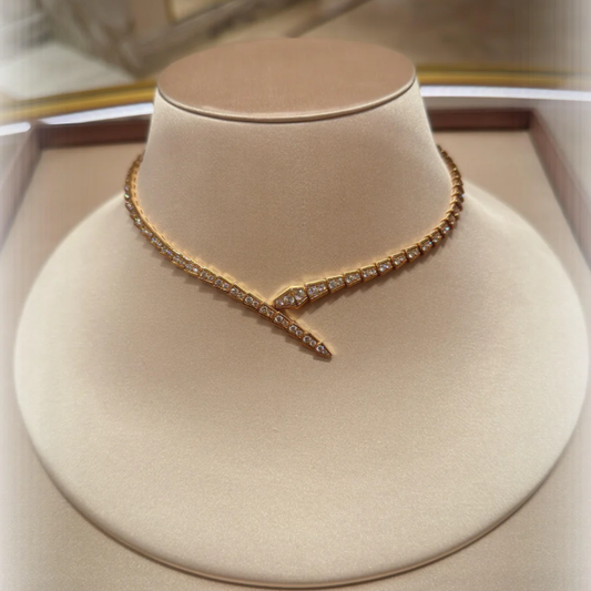 [⭐Spark]NEW！SERPENT DIAMOND NECKLACE