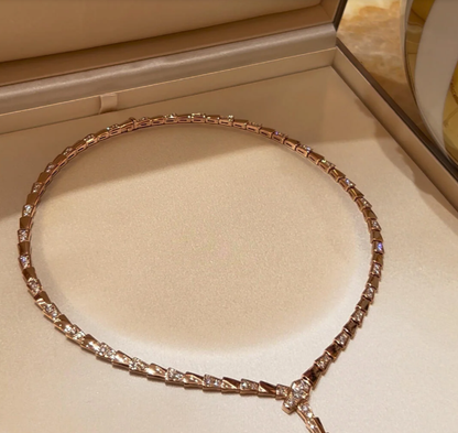 [⭐Spark]NEW！SERPENT DIAMOND NECKLACE