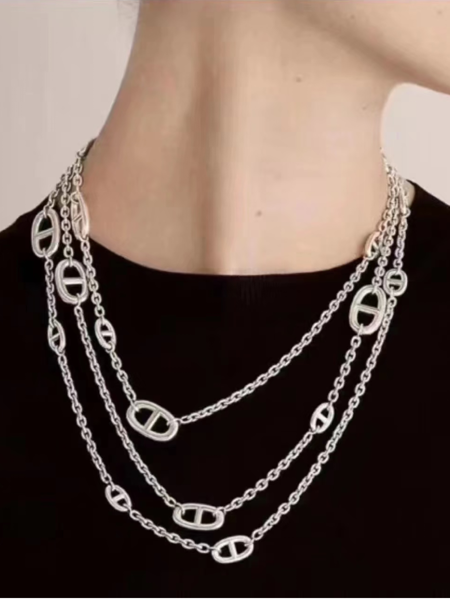 [⭐Spark]Classic Silver Sweater Chain