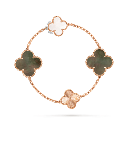 [⭐Spark]DETACHABLE CLOVER 15(11+4) FLOWER SILVER NECKLACE SET