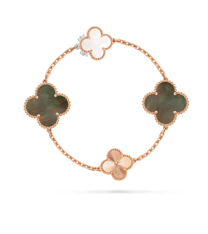 [⭐Spark]DETACHABLE CLOVER 15(11+4) FLOWER SILVER NECKLACE SET