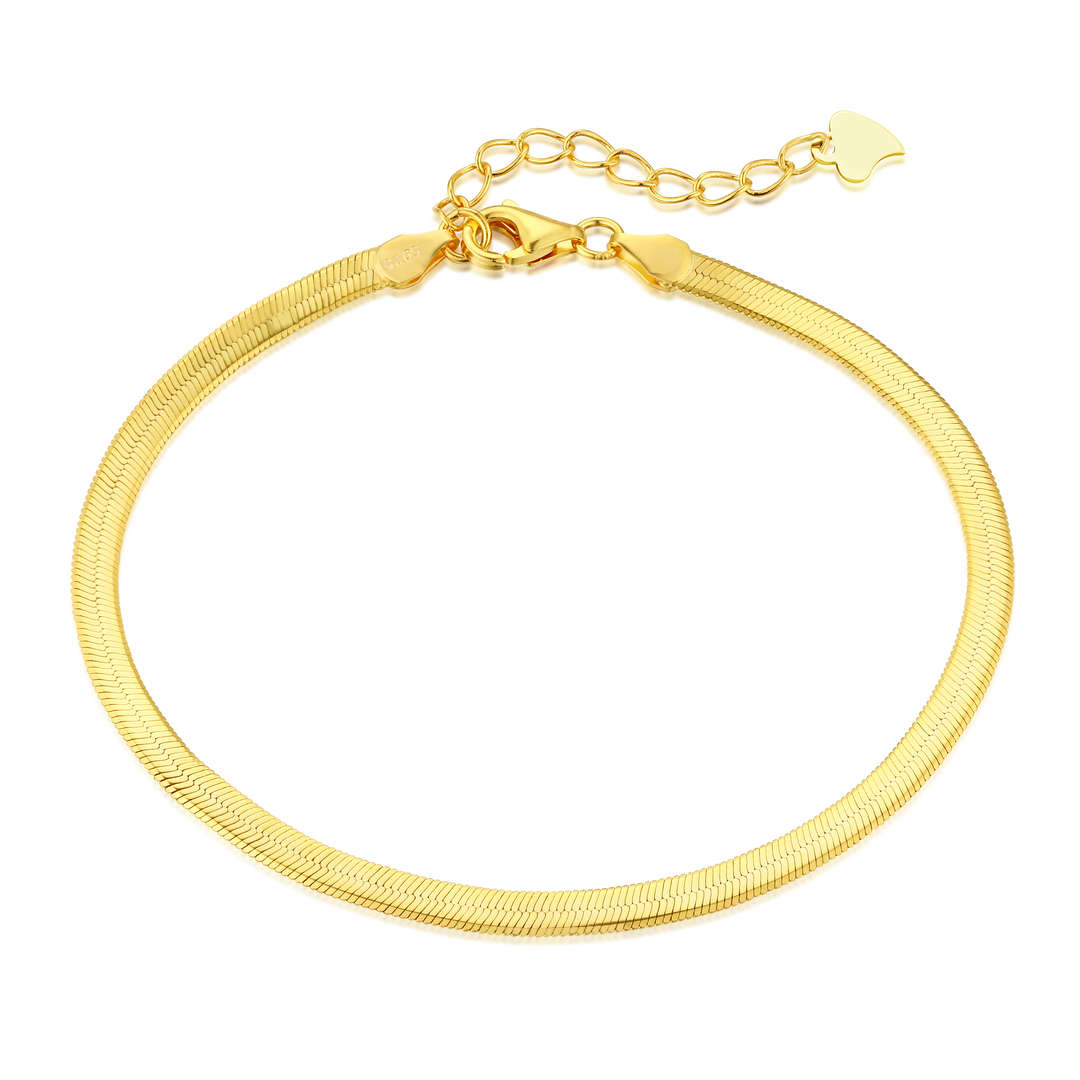 [Spark Jewelry]Flat Snake Bone Chain Blade Necklace