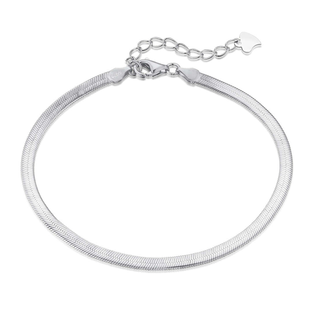 [Spark Jewelry]Flat Snake Bone Chain Blade Necklace