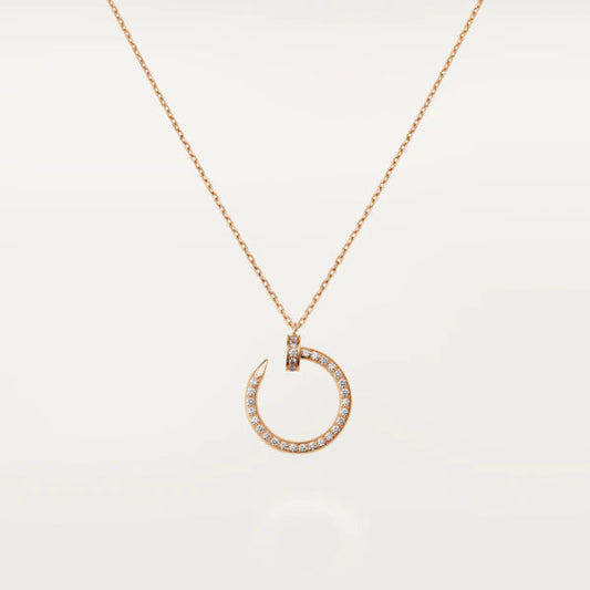 [⭐Spark]JUSTE NECKLACE PINK GOLD DIAMONDS