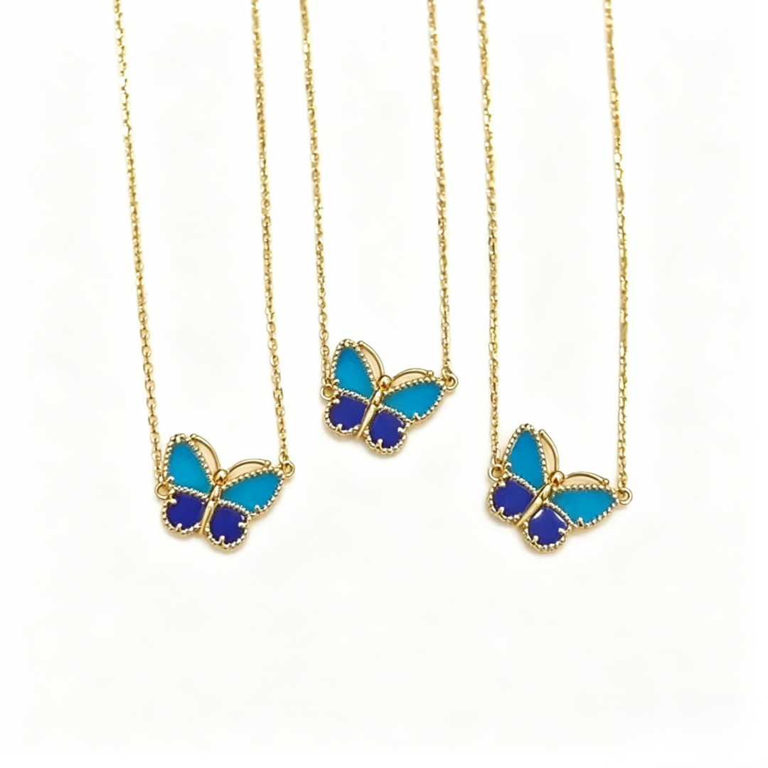 [⭐Spark]  2026 NEW LUCKY BUTTERFLY 1 MOTIFS NECKLACE