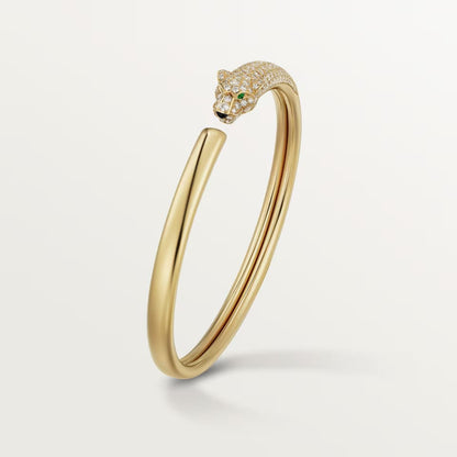 [⭐Spark]PANTHERE HALF DIAMOND OPEN BRACELET