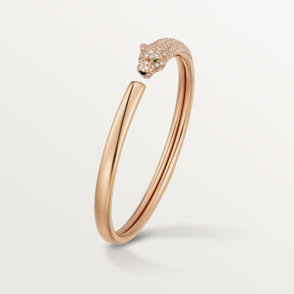 [⭐Spark]PANTHERE HALF DIAMOND OPEN BRACELET