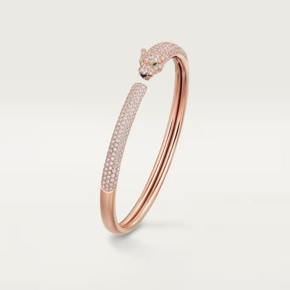 [⭐Spark]PANTHERE FULL DIAMOND OPEN BRACELET