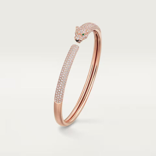 [⭐Spark]PANTHERE FULL DIAMOND OPEN BRACELET