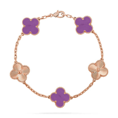 [⭐Spark] CLOVER 5 MOTIF VIOLET BRACELET COLLECTION