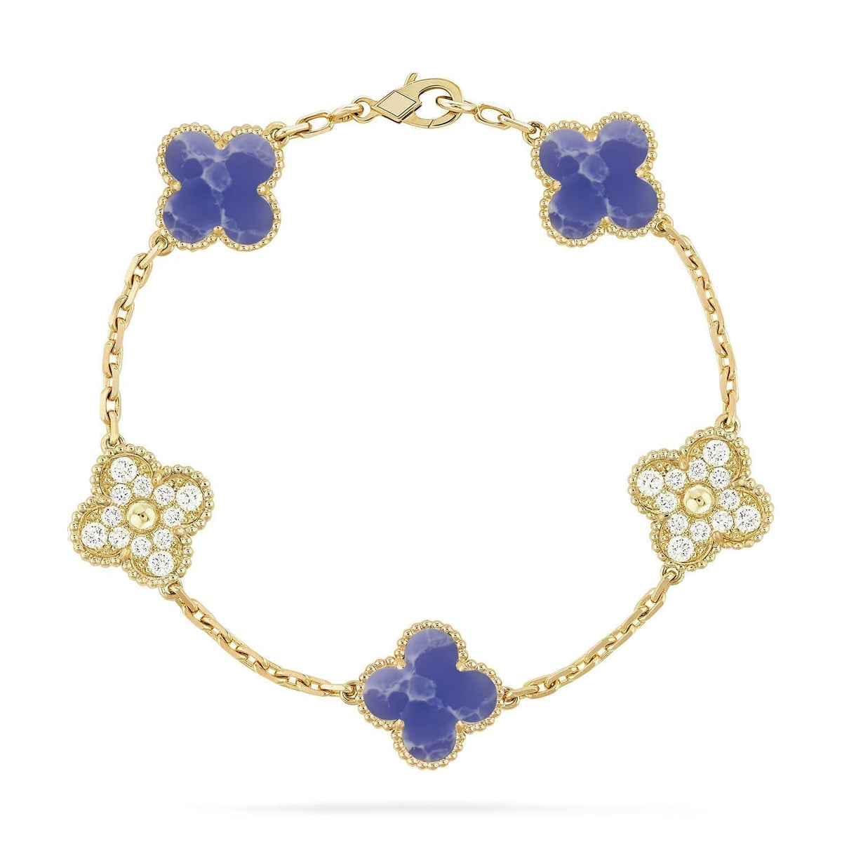 [⭐Spark]CLOVER 5 MOTIF BLUE VEINS BRACELET COLLECTION