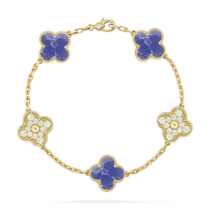 [⭐Spark]CLOVER 5 MOTIF BLUE VEINS BRACELET COLLECTION