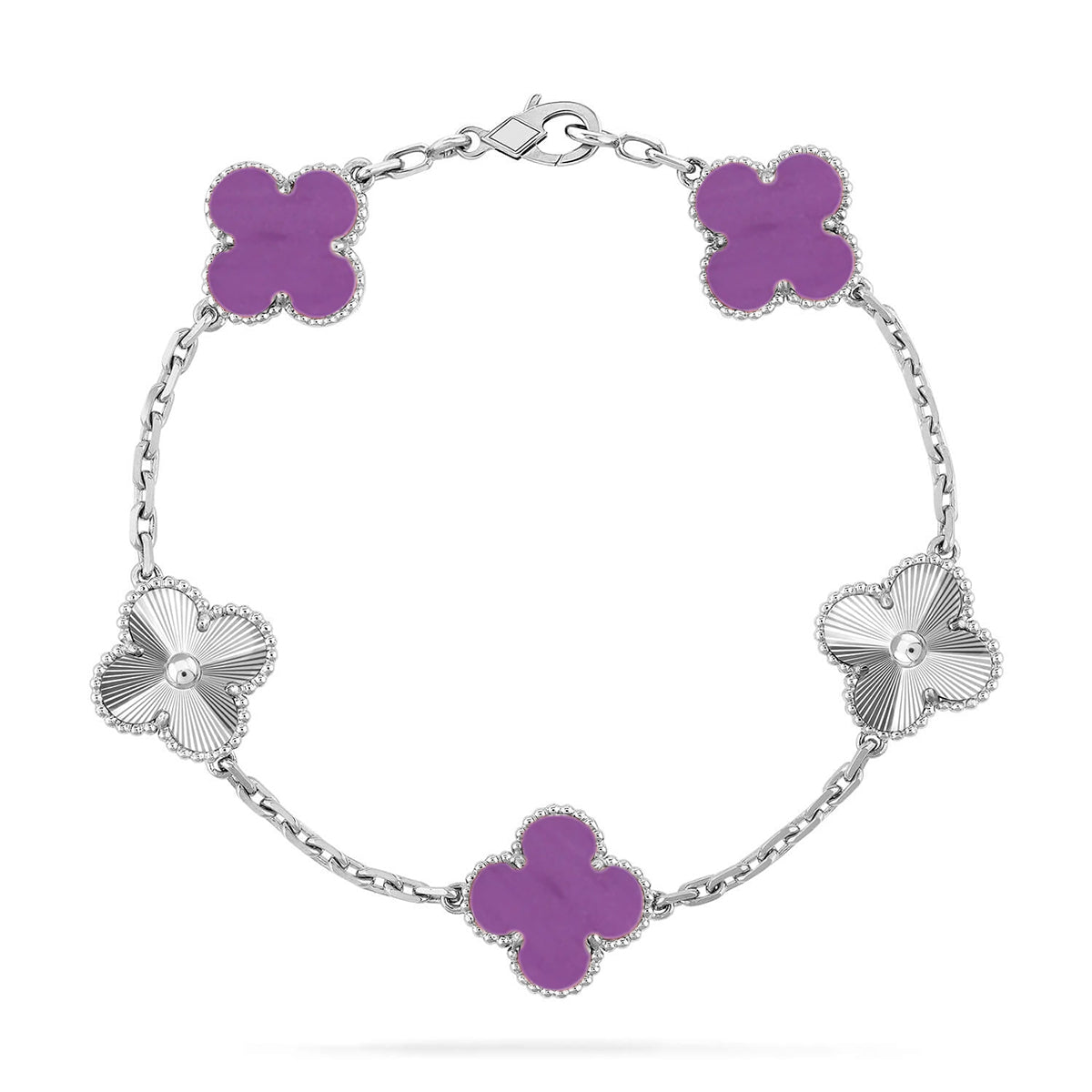 [⭐Spark] CLOVER 5 MOTIF VIOLET BRACELET COLLECTION