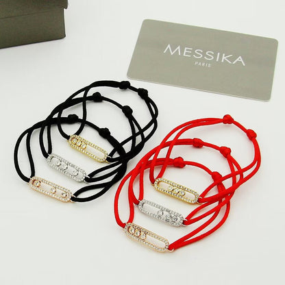 [⭐Spark]Messika Care(s) pink cord pavé bracelet