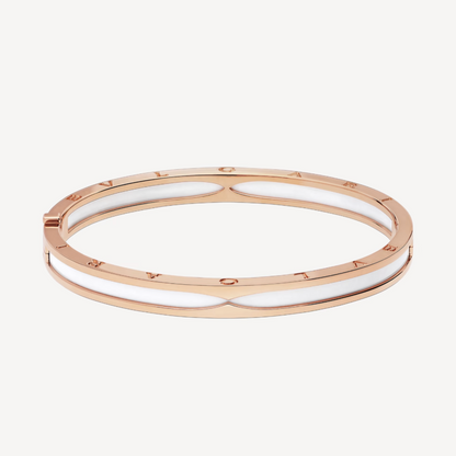 [⭐Spark]ZERO 1 PINK GOLD WITH WHITE CERAMIC BRACELET