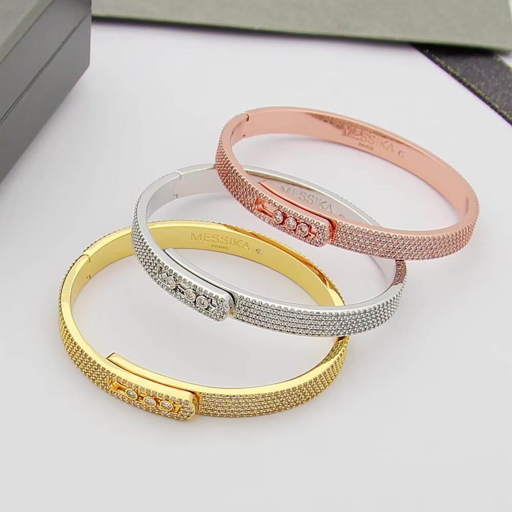 [⭐Spark]Move Noa Full Pavé Diamond Bangle Bracelet