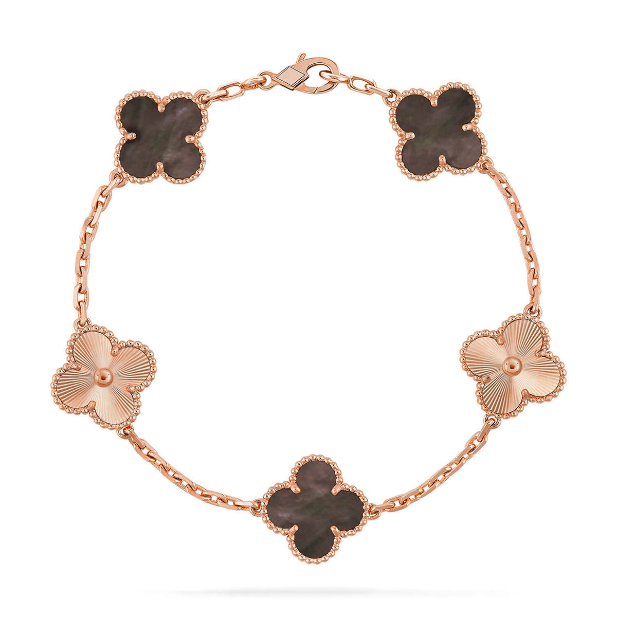 [⭐Spark] CLOVER 5 MOTIF GRAY MOP BRACELET COLLECTION