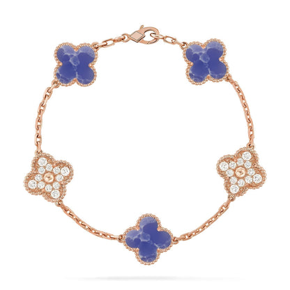 [⭐Spark]CLOVER 5 MOTIF BLUE VEINS BRACELET COLLECTION
