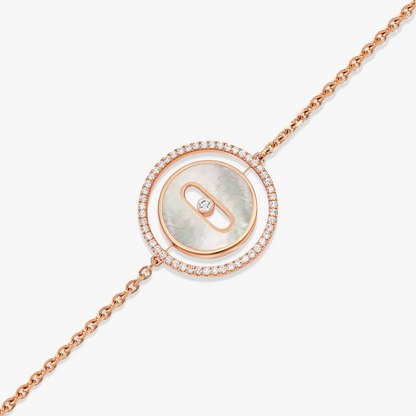 [⭐Spark]Demo MOVE WHITE MOTHER OF PEARL PINK GOLD DIAMOND BRACELET