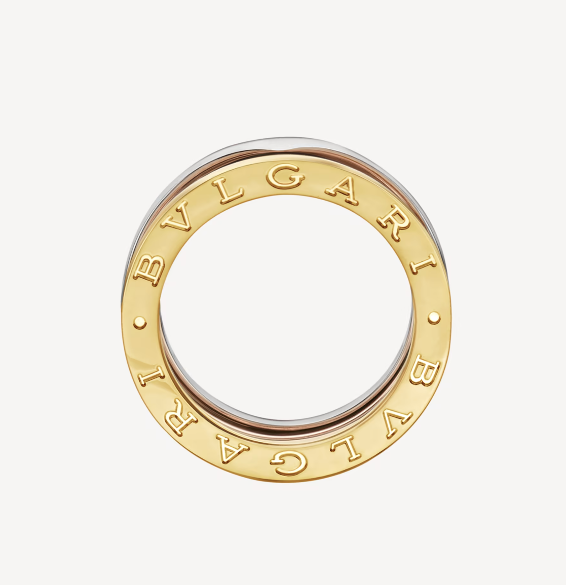[⭐Spark]ZERO 1 THREE-BAND ROSE WHITE AND YELLOW RING