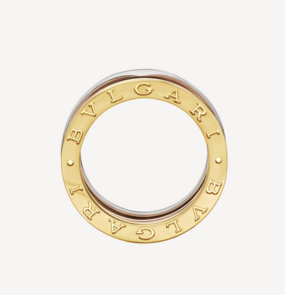 [⭐Spark]ZERO 1 THREE-BAND ROSE WHITE AND YELLOW RING