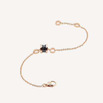 [⭐Spark]ZERO 1 SOFT PINK GOLD AND BLACK CERAMIC BRACELET