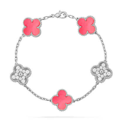 [⭐Spark] CLOVER 5 MOTIFS  PINK MOP BRACELET COLLECTION