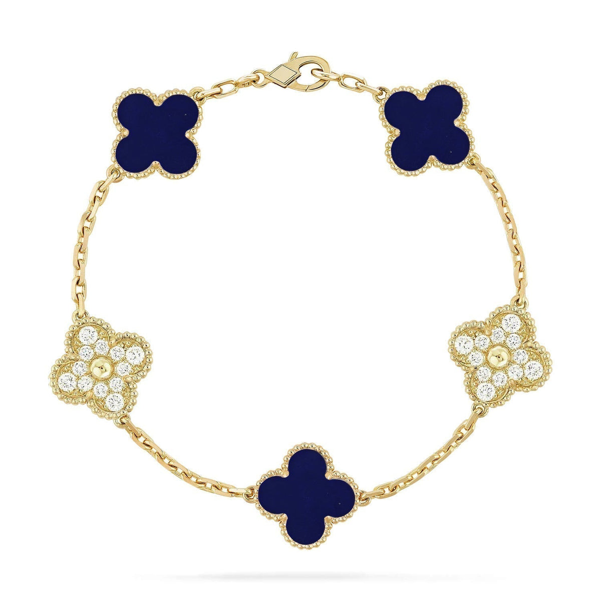 [⭐Spark]CLOVER 5 MOTIF LAPIS LAZULI BRACELET COLLECTION
