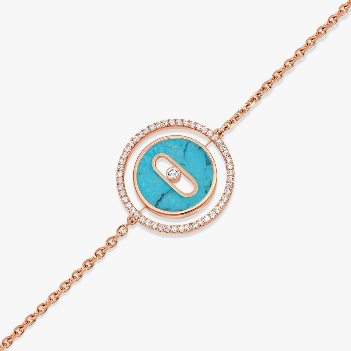 [⭐Spark]Demo MOVE TURQUOISE PINK GOLD DIAMOND BRACELET