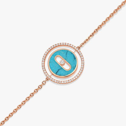 [⭐Spark]Demo MOVE TURQUOISE PINK GOLD DIAMOND BRACELET