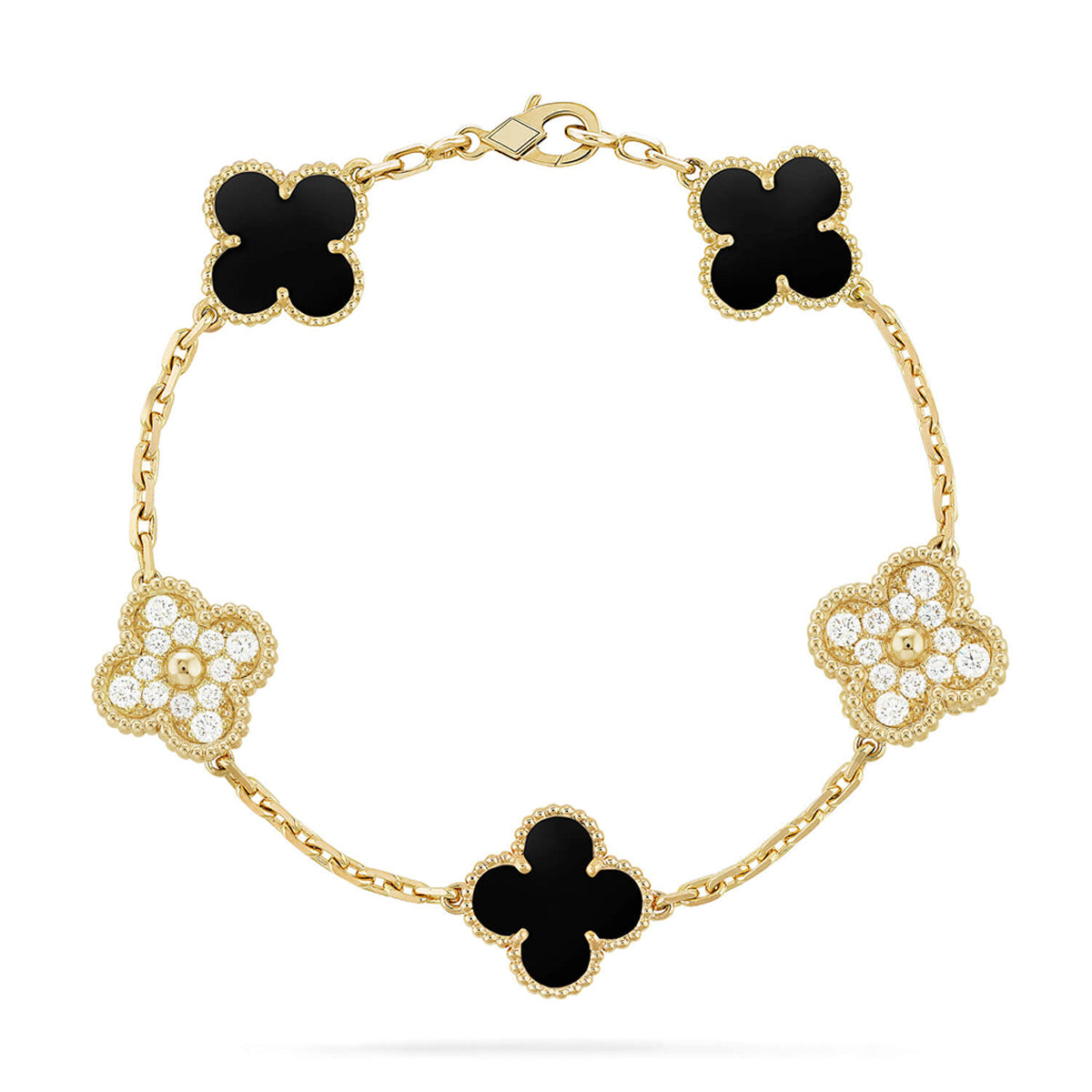 [⭐Spark] CLOVER 5 MOTIF ONYXS BRACELET COLLECTION