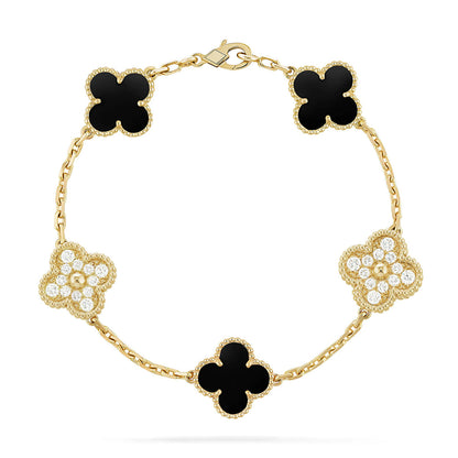 [⭐Spark] CLOVER 5 MOTIF ONYXS BRACELET COLLECTION