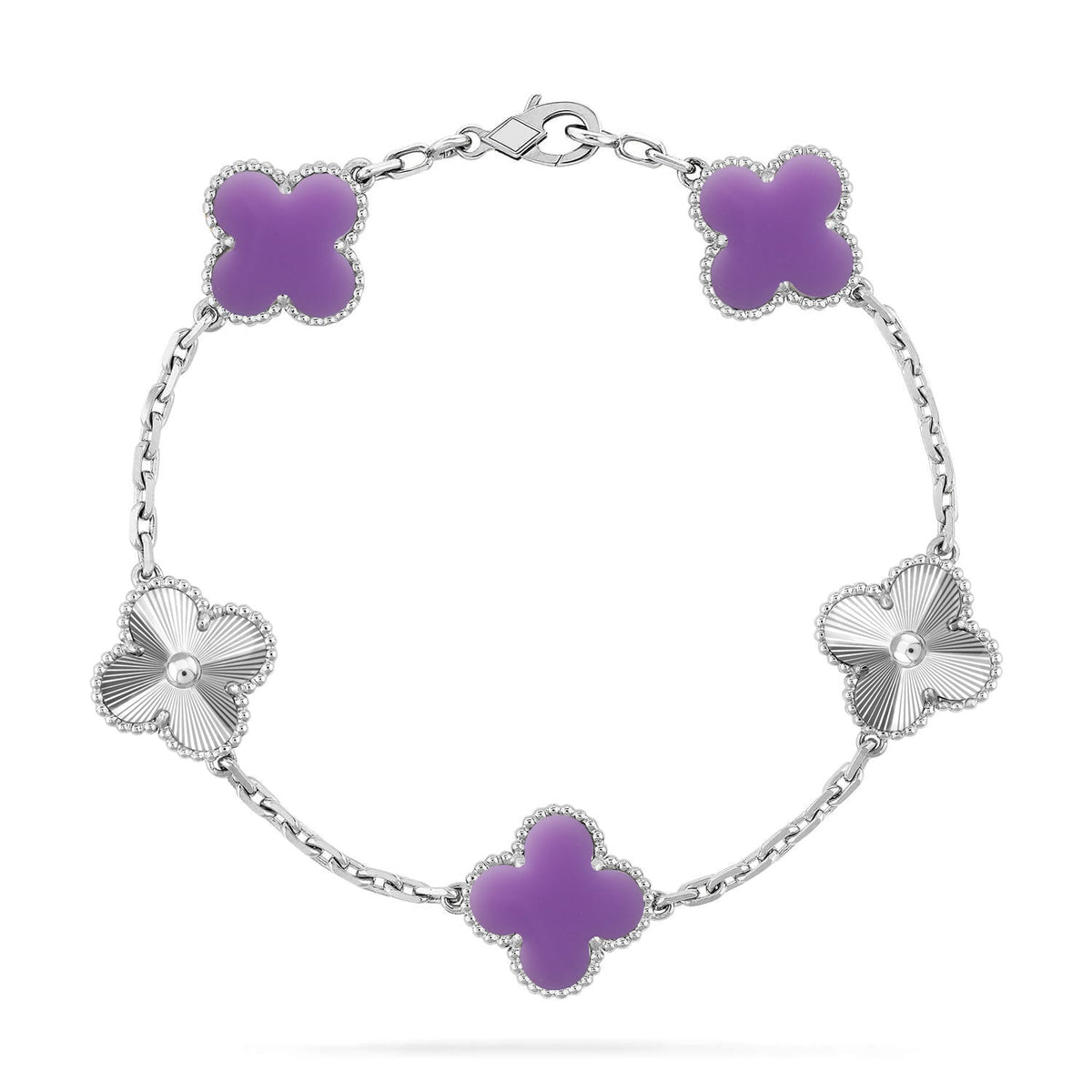 [⭐Spark]CLOVER 5 MOTIF LIGHT PURPLE BRACELET COLLECTION