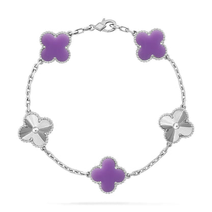 [⭐Spark]CLOVER 5 MOTIF LIGHT PURPLE BRACELET COLLECTION