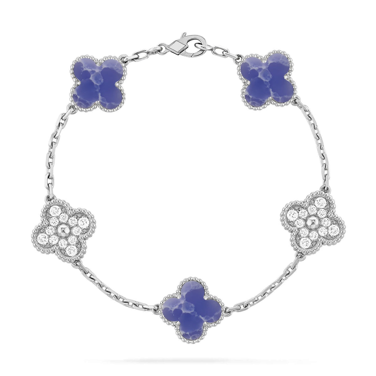 [⭐Spark]CLOVER 5 MOTIF BLUE VEINS BRACELET COLLECTION