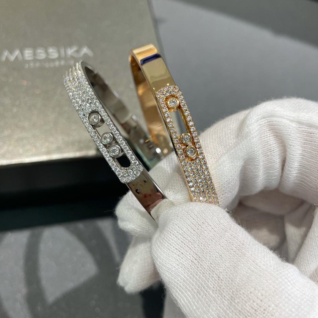 [⭐Spark]Move Noa Rose Gold Pavé Diamond Bangle Bracelet