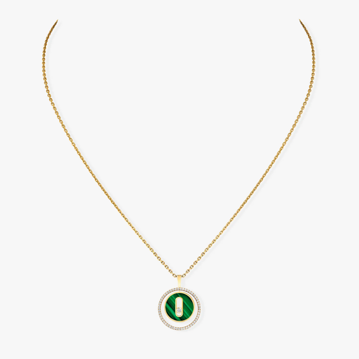[⭐Spark]Demo MOVE 1 DIAMOND MALACHITE GOLD DIAMOND NECKLACE
