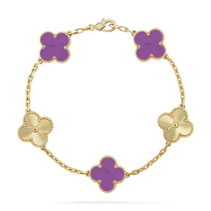 [⭐Spark] CLOVER 5 MOTIF VIOLET BRACELET COLLECTION