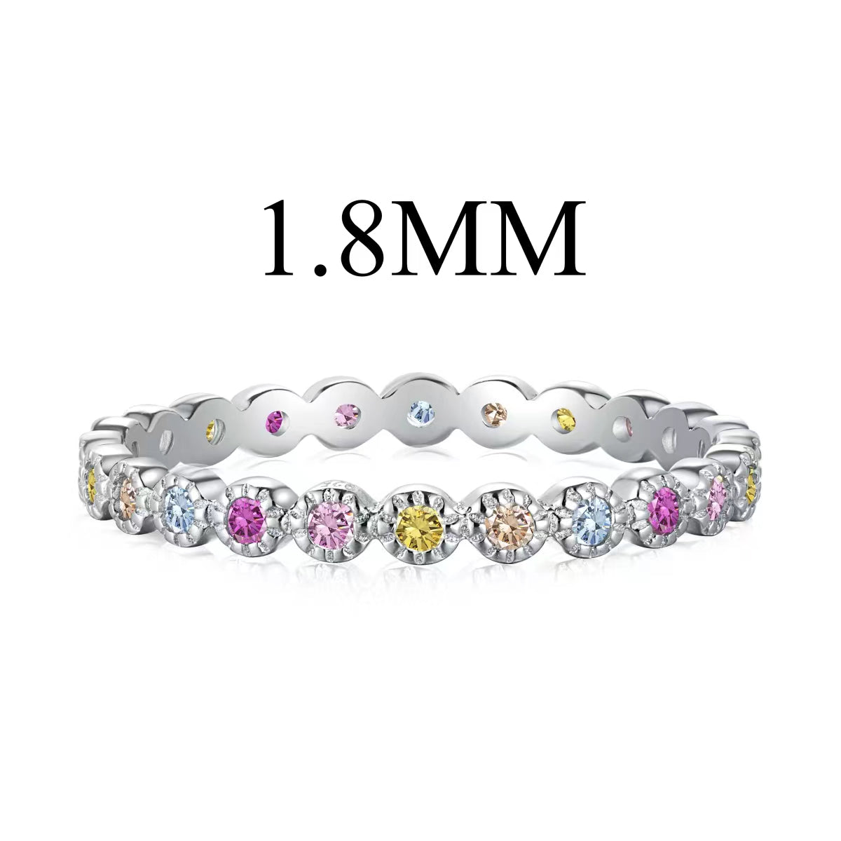 [Spark Jewelry]Unique Scintillating Round Cut Daily Ring