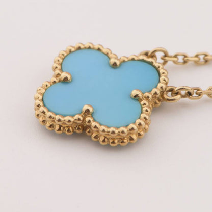 [⭐Spark]CLOVER 15MM VINTAGE TURQUOISE NECKLACE