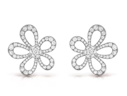 [⭐Spark]FLOWERLACE EARRINGS FULL DIAMONDS