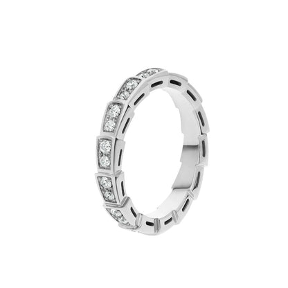 [⭐Spark]SERPENTI RING SILVER DIAMOND PAVED 3MM
