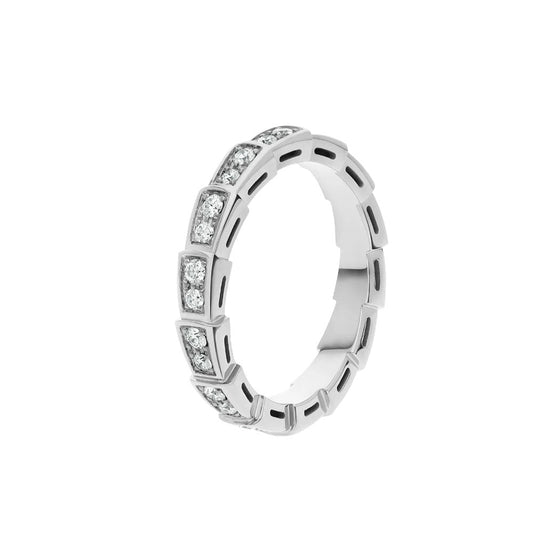 [⭐Spark]SERPENTI RING SILVER DIAMOND PAVED 3MM