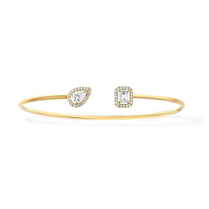 [⭐Spark]JONC FLEX MY TWIN TOI & MOI SILVER DIAMOND BRACELET