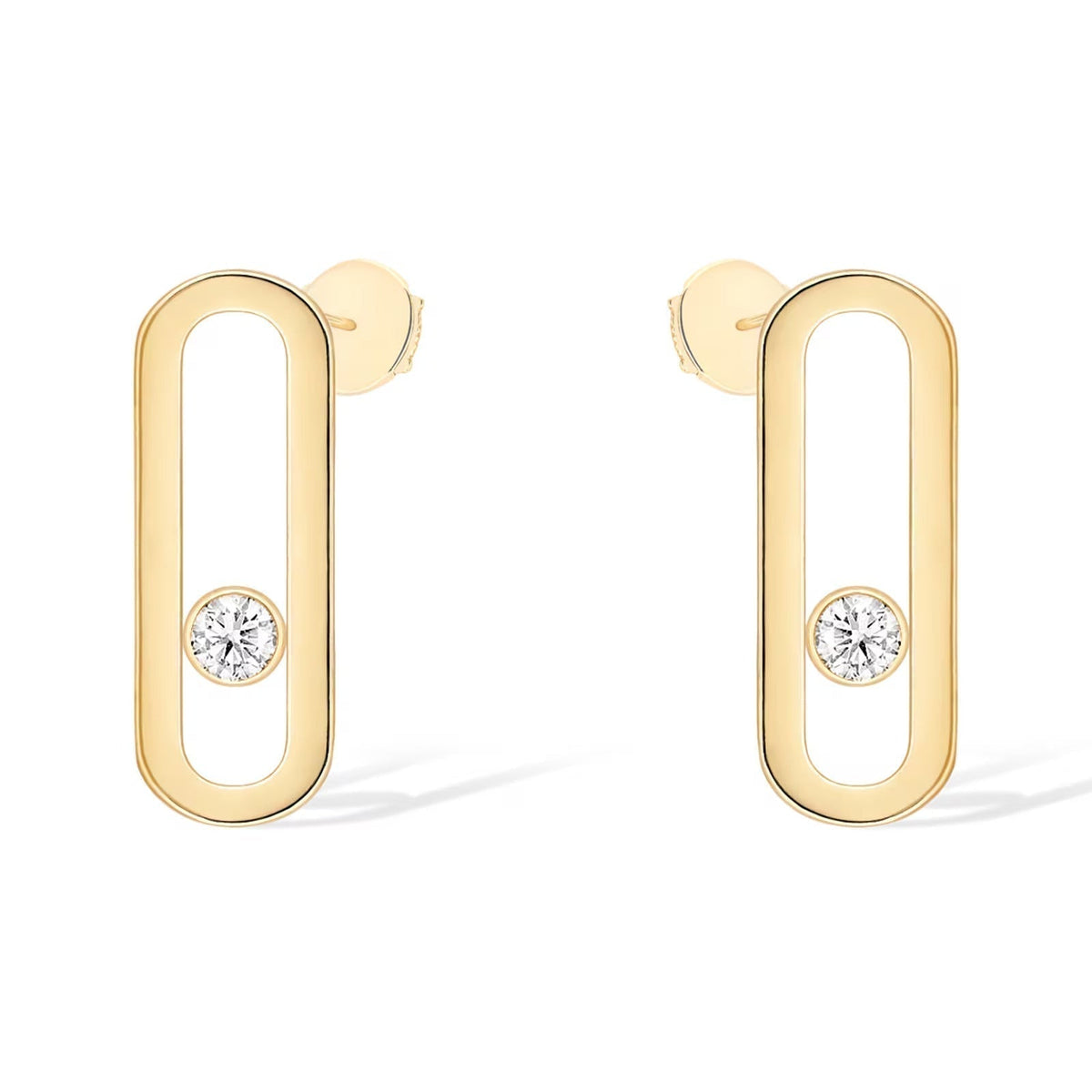 [⭐Spark]MOVE UNO SMALL 1 DIAMOND EARRINGS