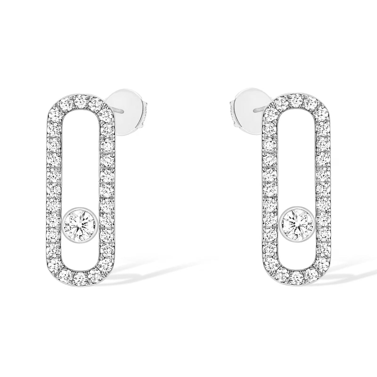 [⭐Spark]MOVE UNO STUD DIAMOND PAVED EARRINGS