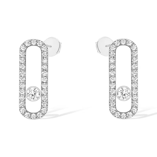 [⭐Spark]MOVE UNO STUD DIAMOND PAVED EARRINGS