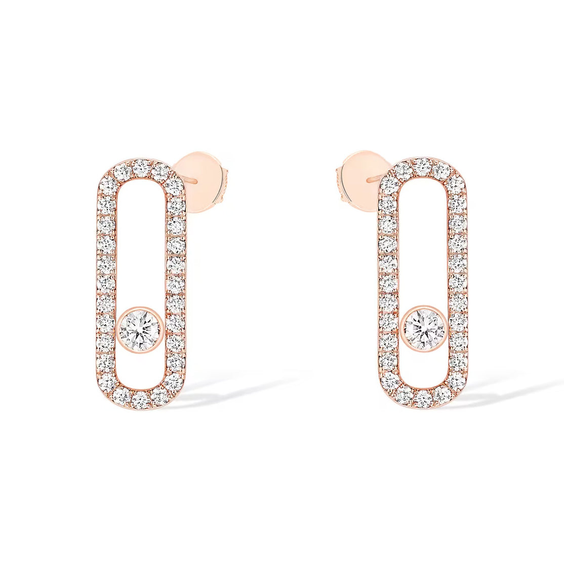 [⭐Spark]MOVE UNO STUD DIAMOND PAVED EARRINGS