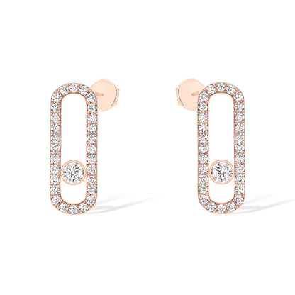 [⭐Spark]MOVE UNO STUD DIAMOND PAVED EARRINGS
