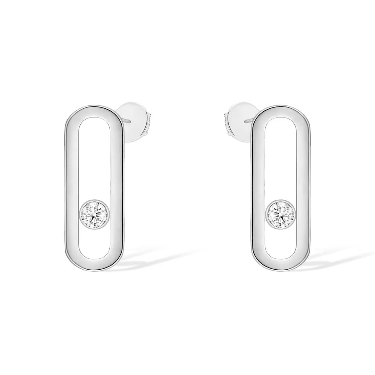 [⭐Spark]MOVE UNO SMALL 1 DIAMOND EARRINGS